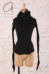 marc le bihan turtleneck long sleeve top 26950 E23 black